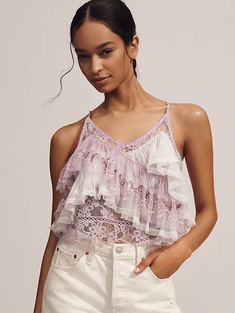 Anthropologie Forever That Girl Ruffle Tank Top (New)